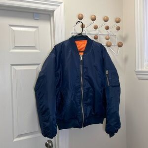 Fostex - Classic Baggy Oversized  Bomber Jacket - Navy - XXL